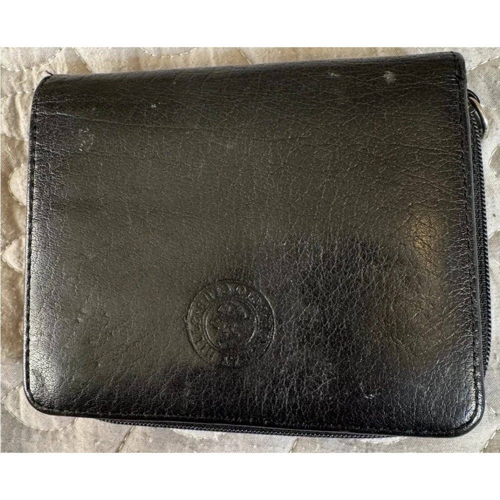 Beverly Hills Polo Club Vintage Mens Black Bifold Card Bill Leather Wallet